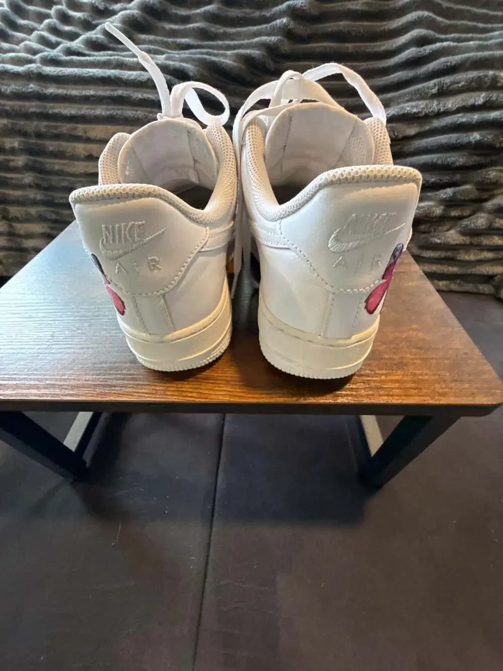 Nike Air Force 1 Low Custom Hand Painted Butterfly White Sneakers